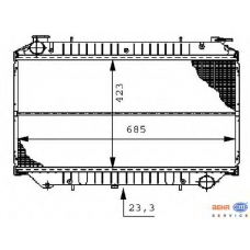 8MK 376 706-531 HELLA Радиатор, охлаждение двигателя