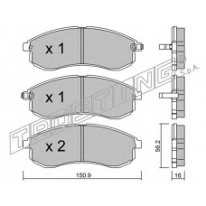 498.0 TRUSTING Комплект тормозных колодок, дисковый тормоз