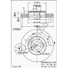 09.5931.10 BREMBO Тормозной диск