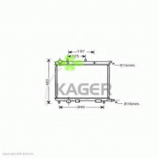 31-1849 KAGER Радиатор, охлаждение двигателя