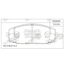 KD2605F ASIMCO Комплект тормозных колодок, дисковый тормоз
