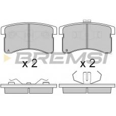 BP2751 BREMSI Комплект тормозных колодок, дисковый тормоз