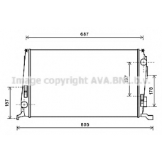 DA2005 AVA Радиатор, охлаждение двигателя