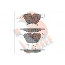 RB1814 R BRAKE Комплект тормозных колодок, дисковый тормоз