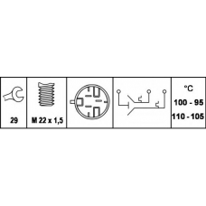 6ZT 007 837-011 HELLA Термовыключатель, вентилятор радиатора