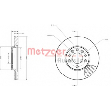 6110156 METZGER Тормозной диск