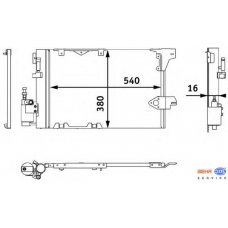 8FC 351 301-241 HELLA Конденсатор, кондиционер