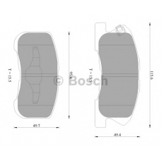 0 986 AB2 559 BOSCH Комплект тормозных колодок, дисковый тормоз