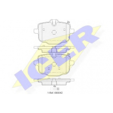 182005-200 ICER Комплект тормозных колодок, дисковый тормоз