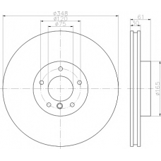 8DD 355 117-741 HELLA PAGID Тормозной диск