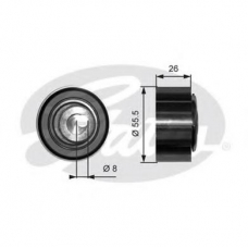 T43156 GATES Натяжной ролик, ремень грм