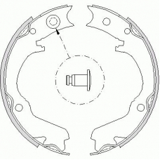 Z4734.00 WOKING Комплект тормозных колодок, стояночная тормозная с