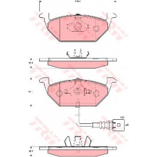 GDB1658 TRW Комплект тормозных колодок, дисковый тормоз