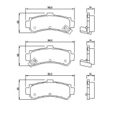 0 986 424 734 BOSCH Комплект тормозных колодок, дисковый тормоз