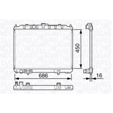 350213135300 MAGNETI MARELLI Радиатор, охлаждение двигателя