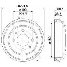 MBD355 MINTEX Тормозной барабан