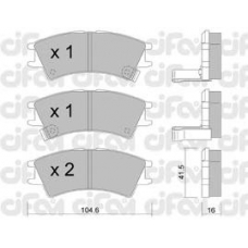 822-361-0 CIFAM Комплект тормозных колодок, дисковый тормоз