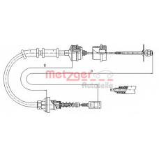 1172.5 METZGER Трос, управление сцеплением