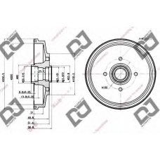 BR1022 DJ PARTS Тормозной барабан