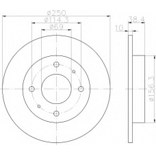 8DD 355 111-521 HELLA Тормозной диск