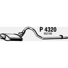 P4320 FENNO Средний глушитель выхлопных газов