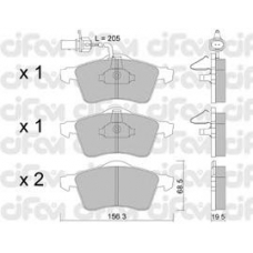 822-263-1 CIFAM Комплект тормозных колодок, дисковый тормоз