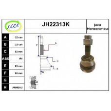 JH22313K SERA Шарнирный комплект, приводной вал