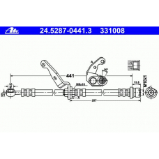 24.5287-0441.3 ATE Тормозной шланг