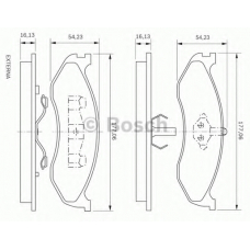 0 986 BB0 120 BOSCH Комплект тормозных колодок, дисковый тормоз