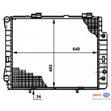 8MK 376 720-381 HELLA Радиатор, охлаждение двигателя