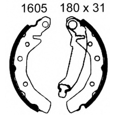 6407 BSF Комплект тормозов, барабанный тормозной механизм