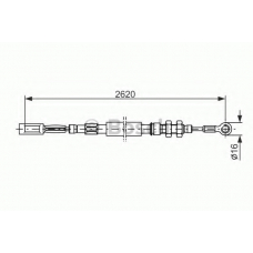 1 987 477 421 BOSCH Трос, стояночная тормозная система