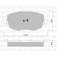 22-0528-0 METELLI Комплект тормозных колодок, дисковый тормоз