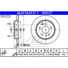 24.0116-0117.1 ATE Тормозной диск