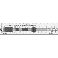 BBH6985 BORG & BECK Тормозной шланг