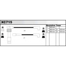 XC715 QUINTON HAZELL Комплект проводов зажигания