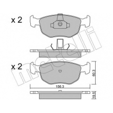22-0656-0 METELLI Комплект тормозных колодок, дисковый тормоз