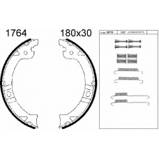 01764K BSF Комплект тормозных колодок, стояночная тормозная с