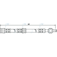 HOS3441 APEC Тормозной шланг