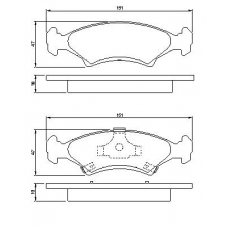 0 986 424 348 BOSCH Комплект тормозных колодок, дисковый тормоз