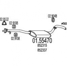 01.55470 MTS Средний глушитель выхлопных газов