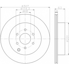 8DD 355 115-851 HELLA Тормозной диск