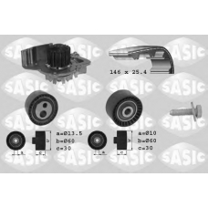 3900006 SASIC Водяной насос + комплект зубчатого ремня