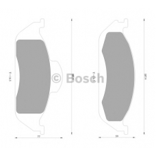 0 986 AB4 631 BOSCH Комплект тормозных колодок, дисковый тормоз