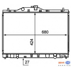 8MK 376 708-011 HELLA Радиатор, охлаждение двигателя