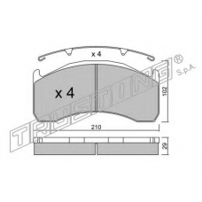 6080 TRUSTING Комплект тормозных колодок