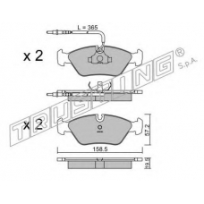 093.2 TRUSTING Комплект тормозных колодок, дисковый тормоз