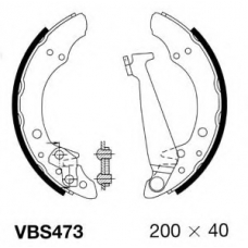 VBS473 MOTAQUIP Комплект тормозных колодок
