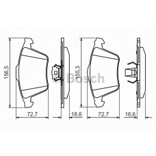 0 986 494 492 BOSCH Комплект тормозных колодок, дисковый тормоз