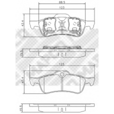 6750 MAPCO Комплект тормозных колодок, дисковый тормоз